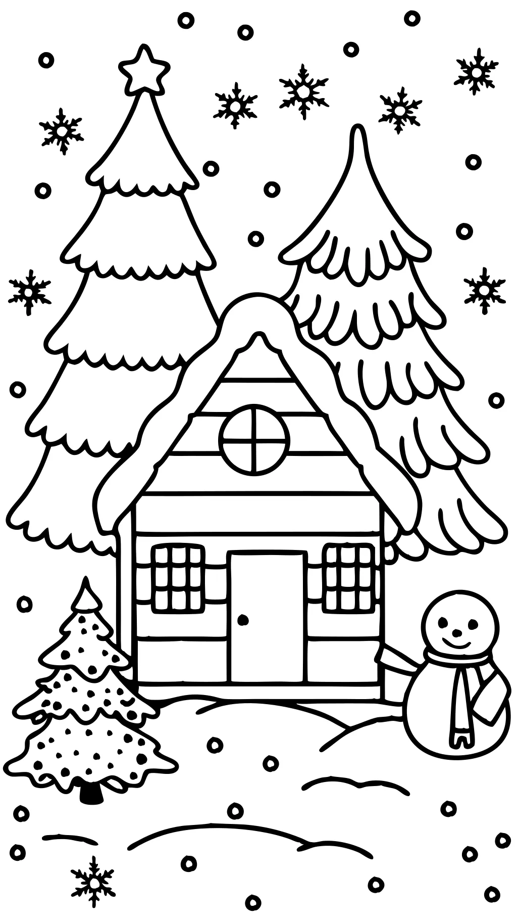 coloriage de Noël simple